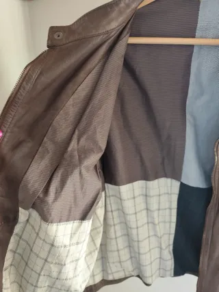 Giubbotto in pelle marrone