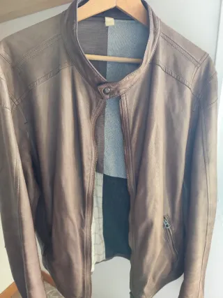 Giubbotto in pelle marrone