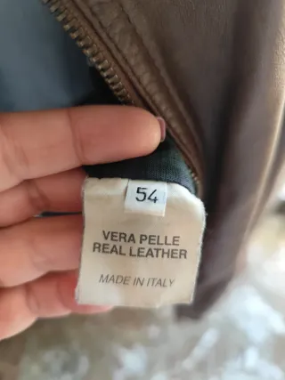 Giubbotto in pelle marrone