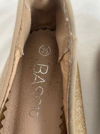 Zapatos niña dorados talla 35