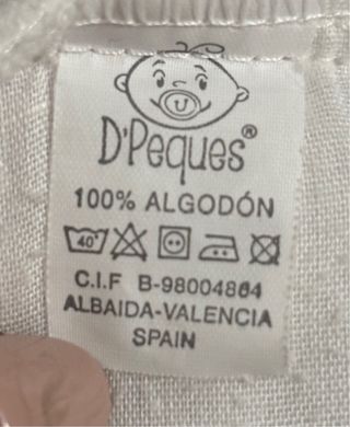 Funda para cuco blanca 100% algodón