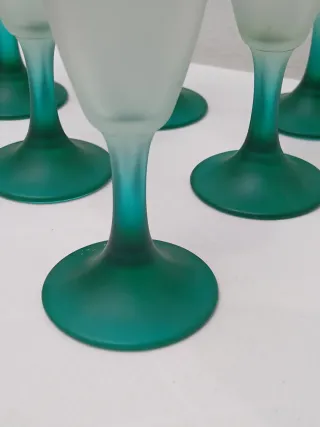 Set 6 Bicchieri Vintage Vetro Made in Italy