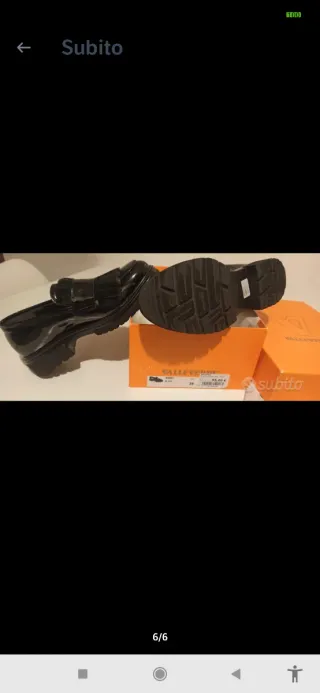 Mocassini Valleverde vernice nera donna 38