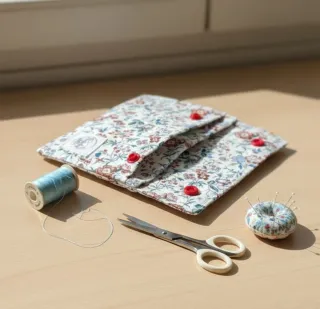 Cartera artesanal estampada