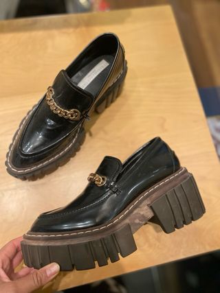 Mocasines Stella McCartney Cadena Negro T.38 Vegan