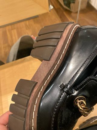 Mocasines Stella McCartney Cadena Negro T.38 Vegan