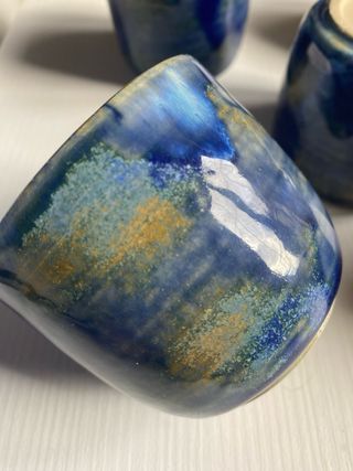 Set 2 tazze ceramica fatte a mano