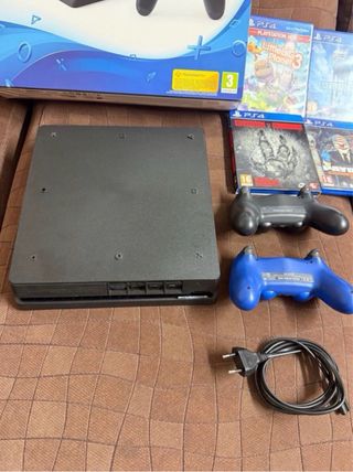 PlayStation 4 500GB Negra + 2 Mandos + Juegos
