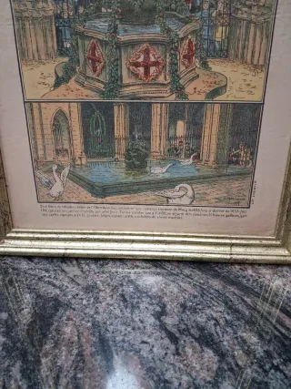 Grabado L'OU COMBALLA Catedral de Barcelona 1929