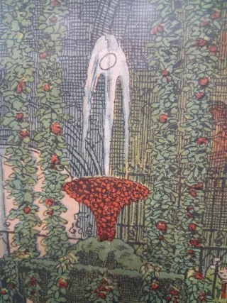 Grabado L'OU COMBALLA Catedral de Barcelona 1929