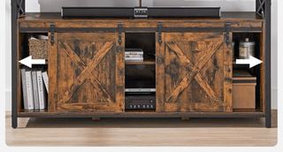 Mueble TV Estilo Rústico con Puertas Correderas