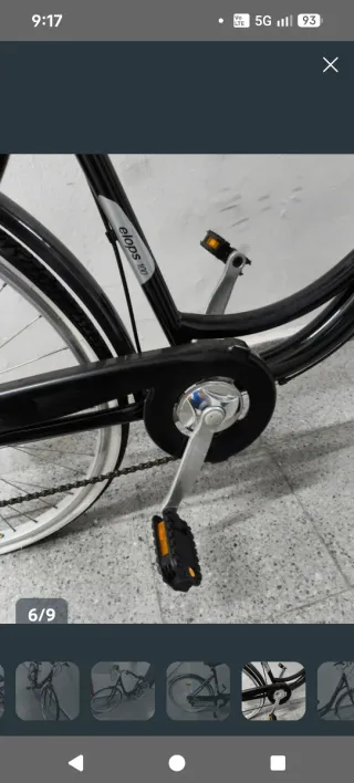 Bicicleta Paseo Btwin Elops 100 Negra