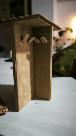 Joyero piel marrón y dorado