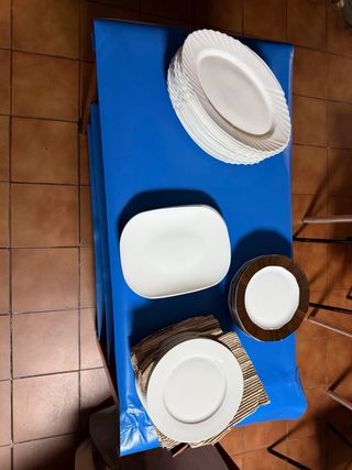 Vajilla porcelana beige