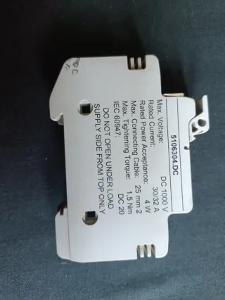 Portafusible solar SIBA 10x38 690V