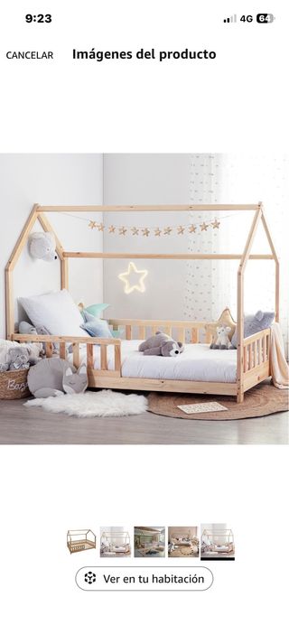 Cama Cabaña Infantil Madera 90x190