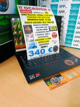 Lenovo Thinkpad E14 Ryzen5 16GB RAM SSD 500GB