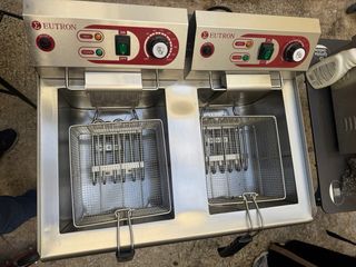 Freidora Eléctrica Doble Eutron 15l y 15l