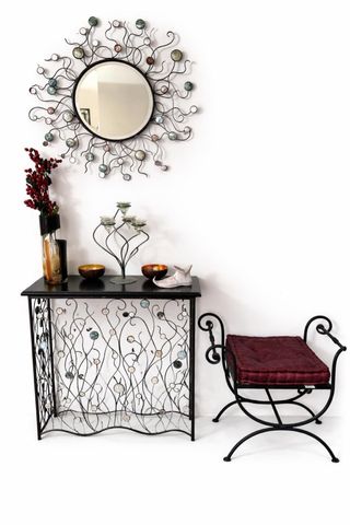 Consolle, Sedia e Specchio Decorativo