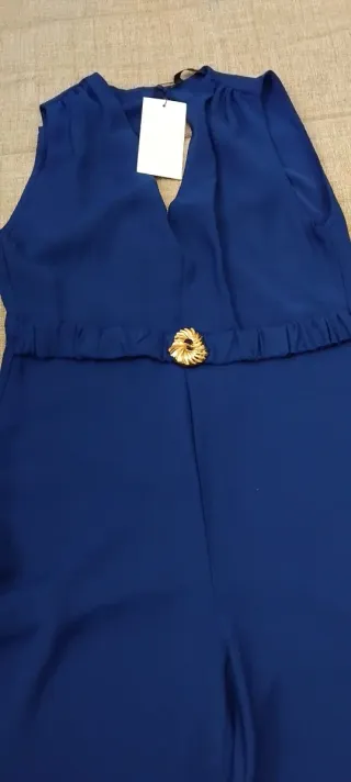 Mono Zara azul con cinturón