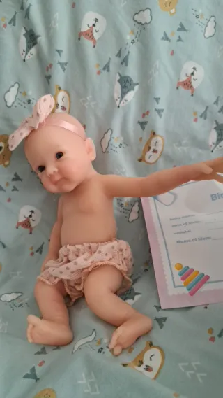 Reborn de Silicona Total de 33cm un regalo