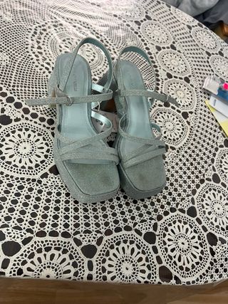 Sandalias Stradivarius Plataforma Glitter