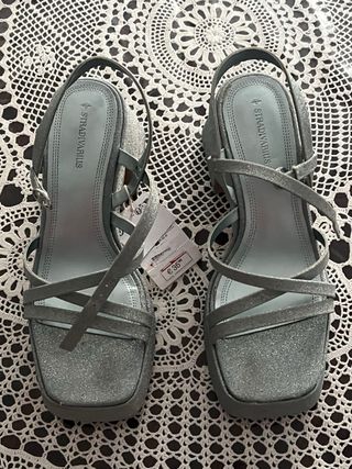 Sandalias Stradivarius Plataforma Glitter