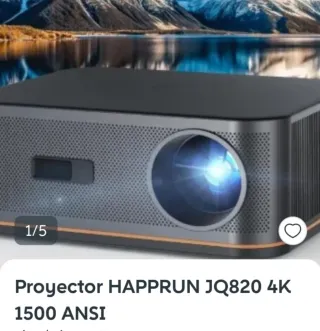 Proyector 4K HAPPRUN 1500 ANSI. 38000 lunenes