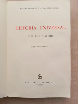 Historia Universal desde el siglo XIII.