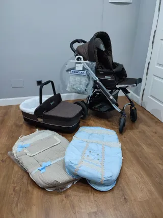 Carro de bebé BEBECAR IP-OP completo.