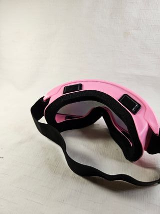 Gafas de esquí rosas con lente multicolor
