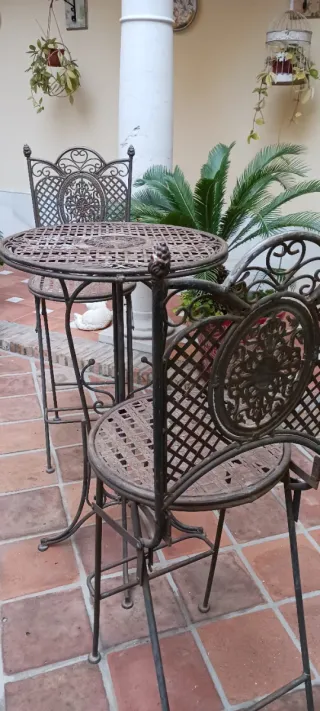 Conjunto Mesa y 2 Sillas Jardín