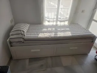 Cama extensible 1 plaza a 2 plazas c/2 colchones