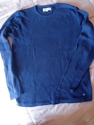 Jersey DENIM Tom Tailor. azul marino cuello redond