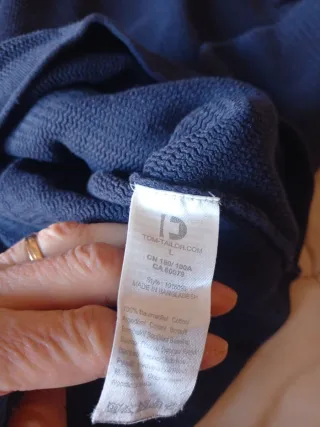 Jersey DENIM Tom Tailor. azul marino cuello redond