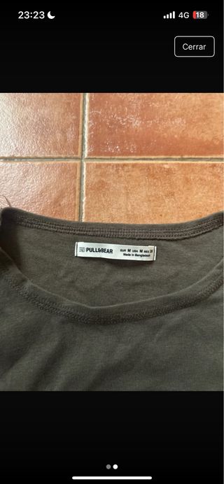 Vestido Pull&Bear verde militar talla única