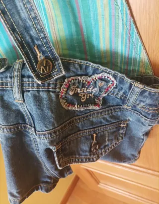 Peto vaquero corto chica T.38