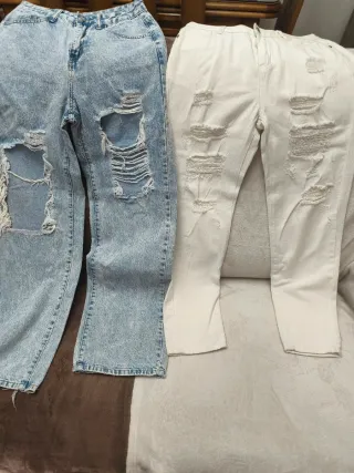 Lote 2 Pantalones Rotos Vaqueros
