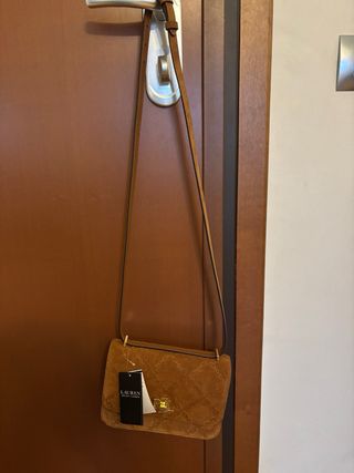 Borsa Polo Ralph Lauren camoscio marrone