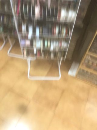 Nastro sbieco raso oro e rosa senza espositore