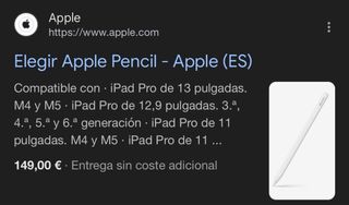 Apple Pencil 1ª Gen. Caja Abierta
