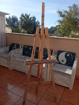 Caballete de madera para pintar trípode