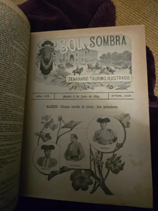 Sol y sombra.  Revista taurina 1899. Año completo