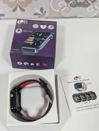 Smartwatch Leotec Multisport Bip 2 Negro/Rojo