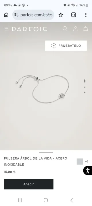 Pulsera árbol de la vida, acero inoxidab