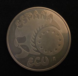 Moneda Plata 5 ECU 1989