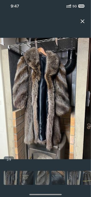 Abrigo de piel largo