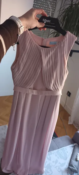 Mono ceremonia plisado rosa palo Talla 10