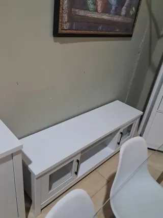 Vitrina Blanca Cristal Madera