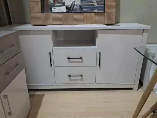 Vitrina Blanca Cristal Madera